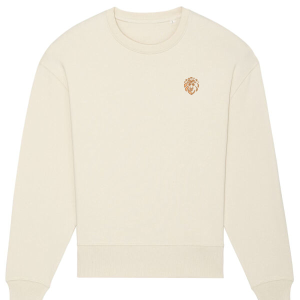 oversized sweater - logo arm - leeuw borstdruk Thumbnail